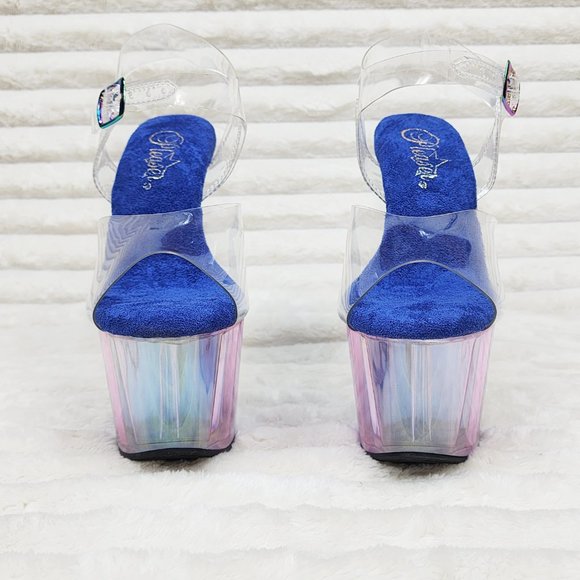 Sexy Colorful Hologram Tinted Platform 7" Stiletto Heels 708HT - Picture 6 of 14